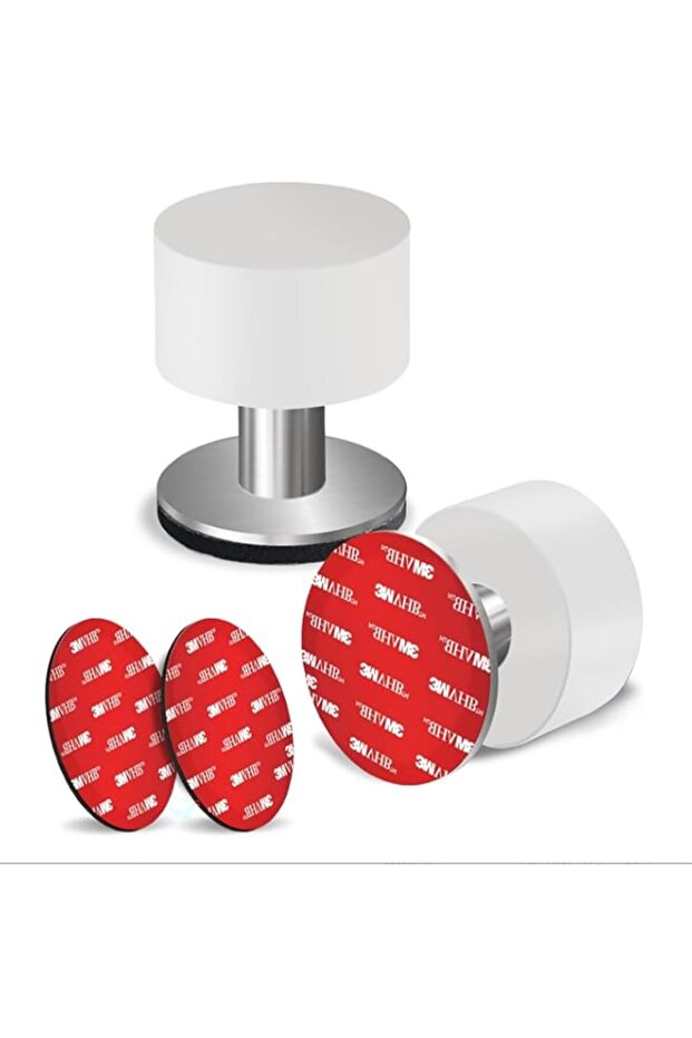 Paporich 2 Pcs Solid Door Stopper Set, Rubber Door Stopper, Rubber Door Stopper with Self-Adhesive