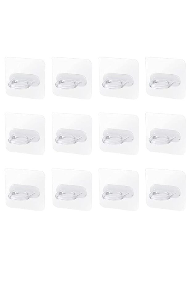 Self Adhesive Shower Gel Bottle Holder Hook for Wall Mount Storage, Durable No-Drill Shampoo Rack &