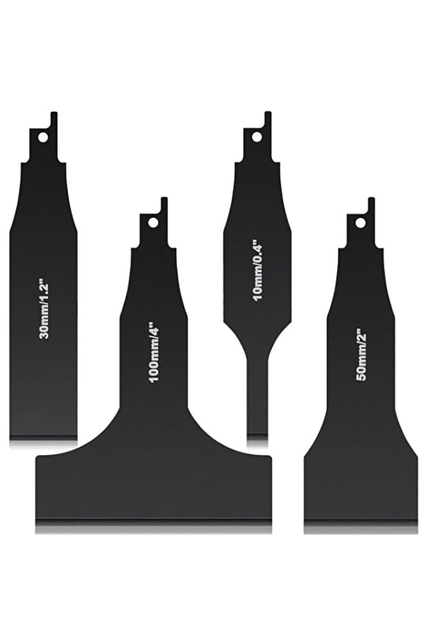 4Pcs Reciprocating Saw Blade Set, Heavy Duty Carbon Steel Scraping Blades, Multifunctional Cleaning