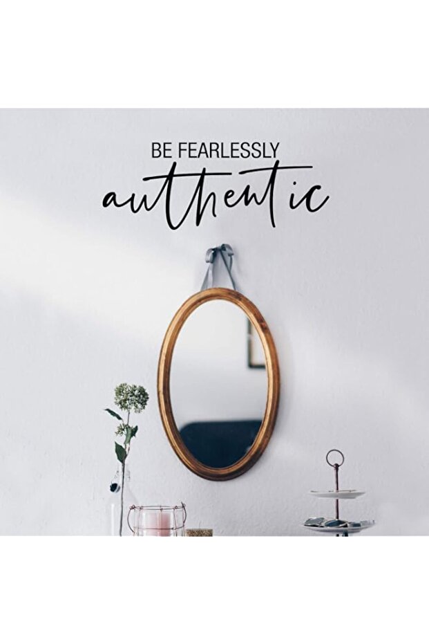 IMPRINTED DESIGNS WALL DECALS Vinyl Art - Be Fearlessly Authentic - 8.5" x 22" - Modern Inspiration