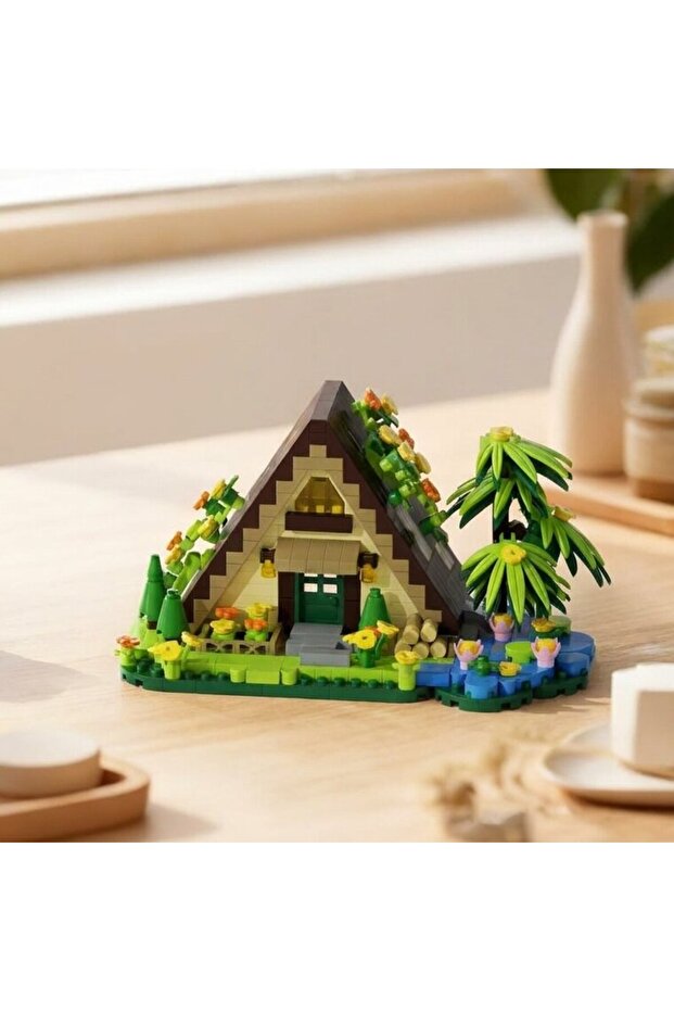 479PCS no BOX 479PCS Forest Cabin Mini Building Blocks Set City Street View Greenhouse Windmill Tree