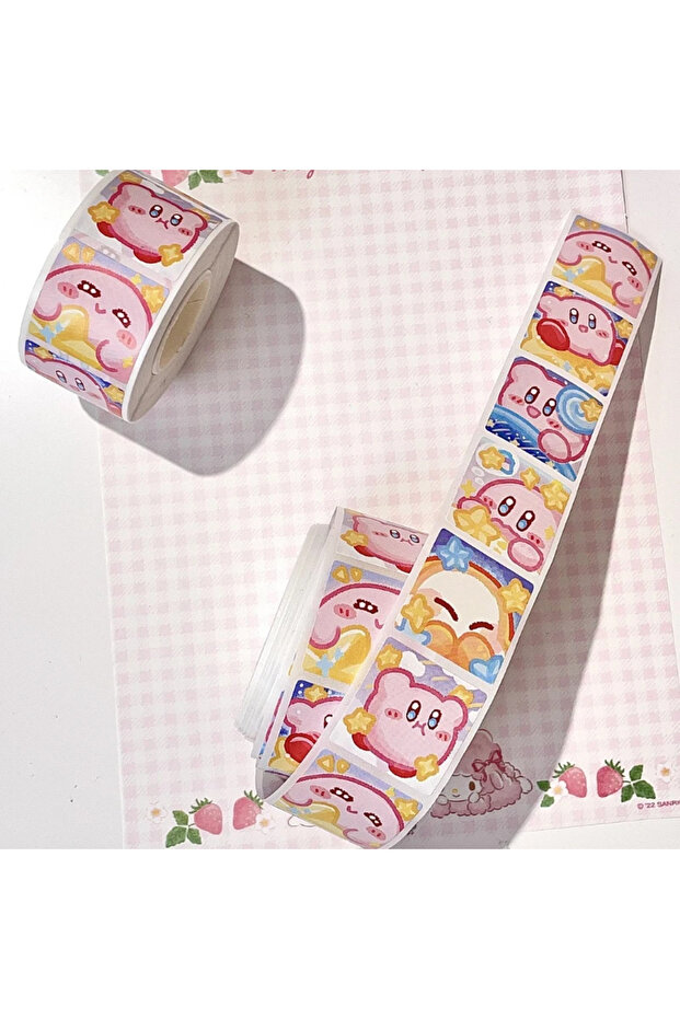 Bandai E Cartoon Sticker Roll/500pcs Cute Stickers Student Handbooks Gift Decorative Stickers