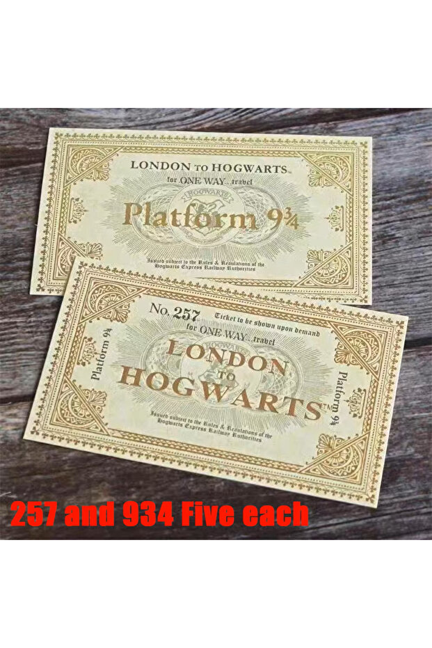 10Pcs 10Pcs Set Harry Potter Periphera 943/257 Platform Hot-Stamped Return Ticket Magic Academy Hogw