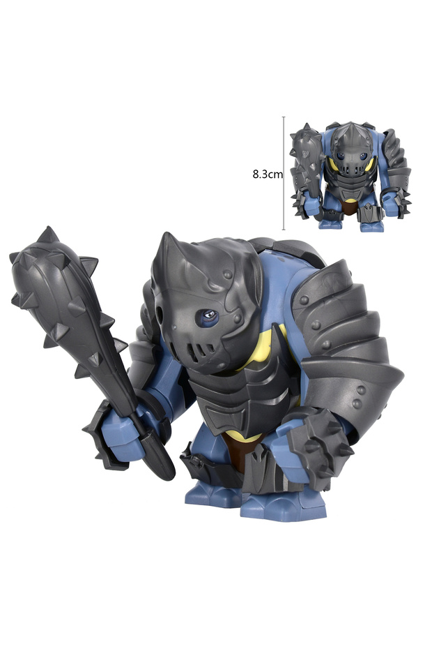 Spiked club Medieval Orc Warrior Soldier LOTR Big Figure Uruks Warg Chariot Mount Building Blocks Br