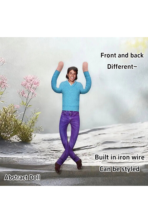 Type M 1PC Michael Jackson Bendable Plush Doll Built-in Iron Wire Frame Poseable Abstract Rat Jerky