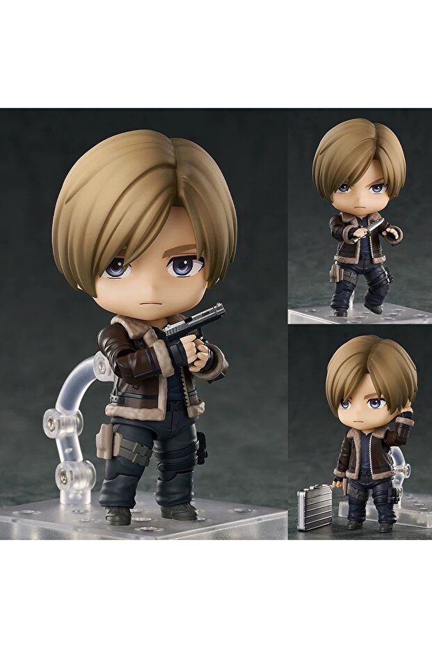 Bandai 2337 #2337 Resident Evil Leon Chibi Movable Interchangeable Face Figure Desktop Ornament Coll
