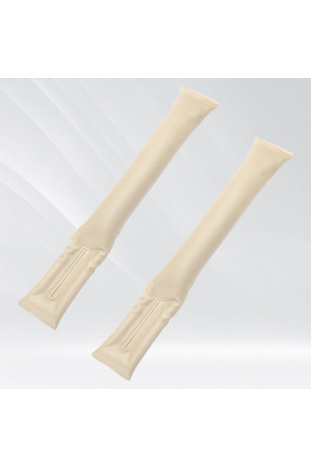 2Pcs For Beige 2Pcs Car Seat Gap Filler Side Seam Plug Strip Leak-proof Filling Strip Car Styling Pa