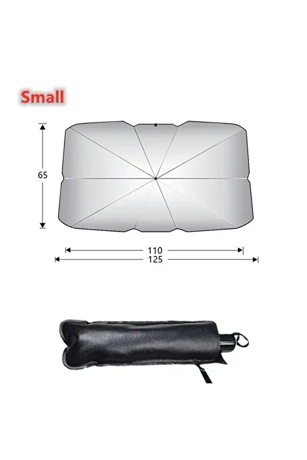 Color 1pcs Small Car Sunshade Windshield Umbrella with 360°Rotation Bendable Handle Front Window Sun