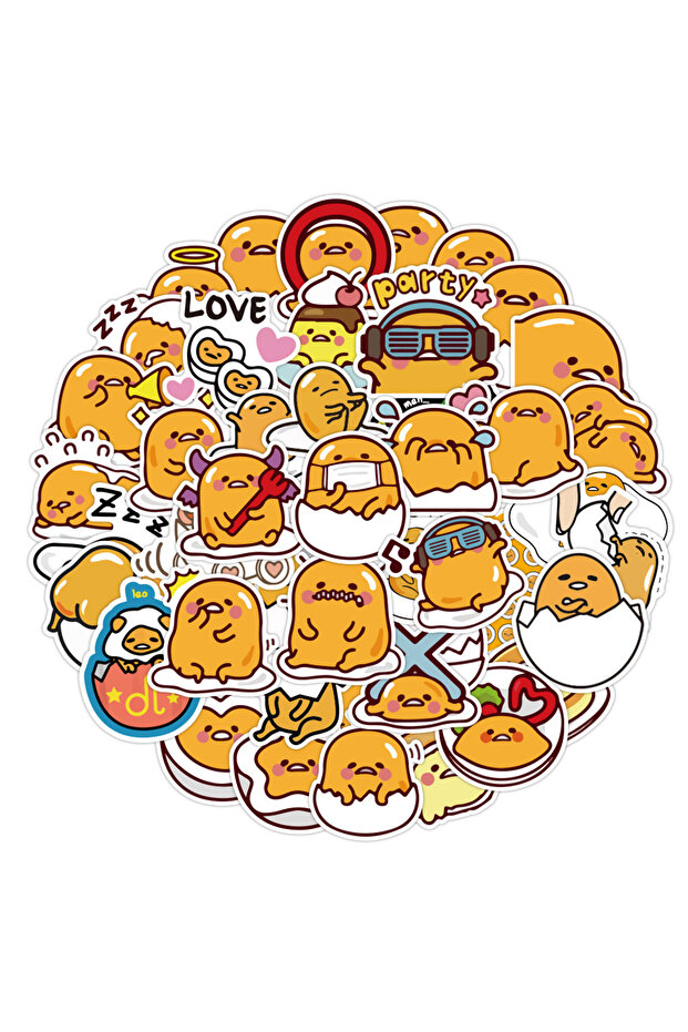 60PCS 10/30/60/120pcs Funny Sanrio Anime Gudetama Stickers Cute Cartoon Graffiti Decals Luggage Phon