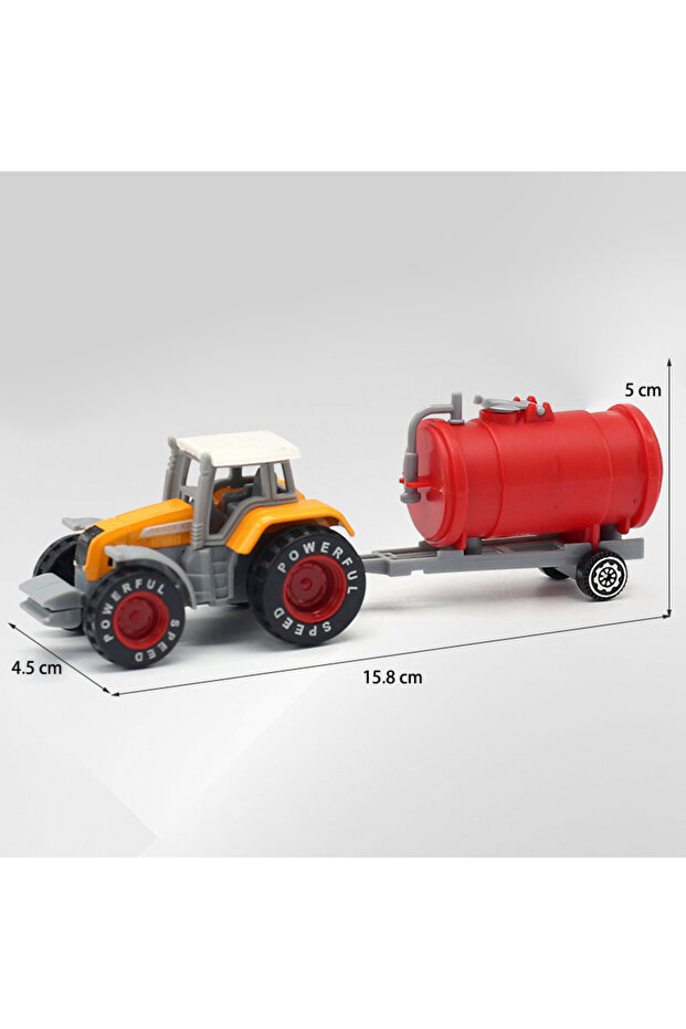 yellow 1 pcs Mini Farm Vehicles Diecast Inertia Car Toys Model Engineering Sprinkler Car Model Tract