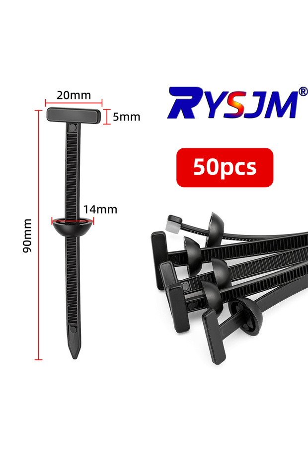 100pcs 50/100pcs Car Nylon Cable Tie Buckles Heavy Duty Self-Locking Zip Ties Holder with Pin Button
