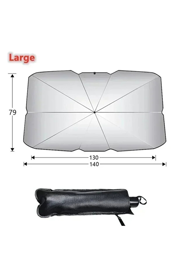 Color 1pcs Large Car Sunshade Windshield Umbrella with 360°Rotation Bendable Handle Front Window Sun