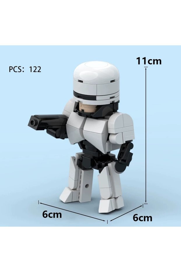 No Box Mechanical Police MOC Building Blocks Mechanical Police Officer, Children's Assembly Toy, Rob