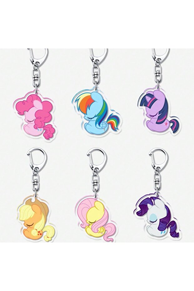Hasbro Light Yellow 1/6pcs Cartoon Hanging Ornaments, Acrylic Keychains, Small Gifts, Ins-Inspired