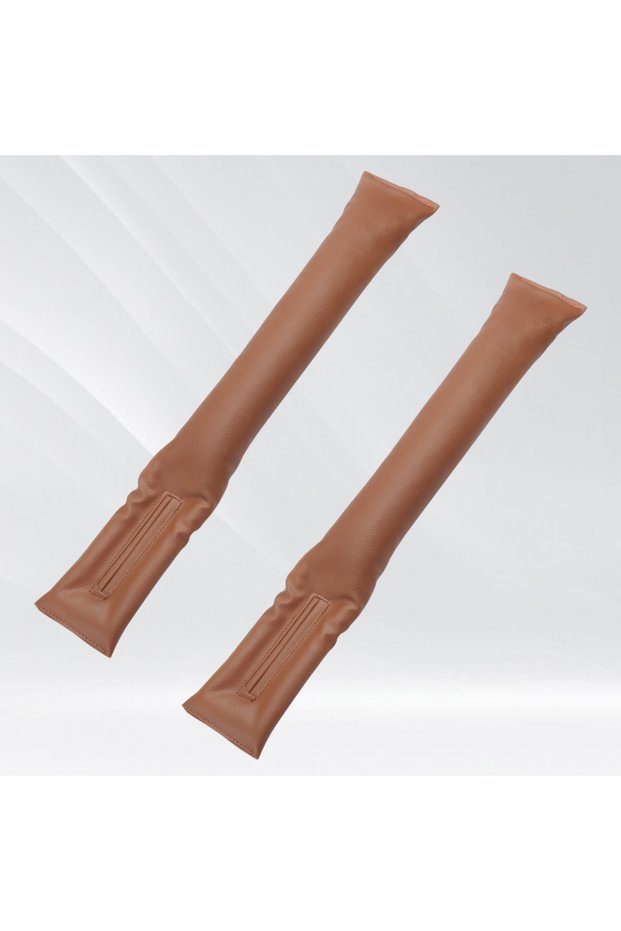 2Pcs For Brown 2Pcs Car Seat Gap Filler Side Seam Plug Strip Leak-proof Filling Strip Car Styling Pa
