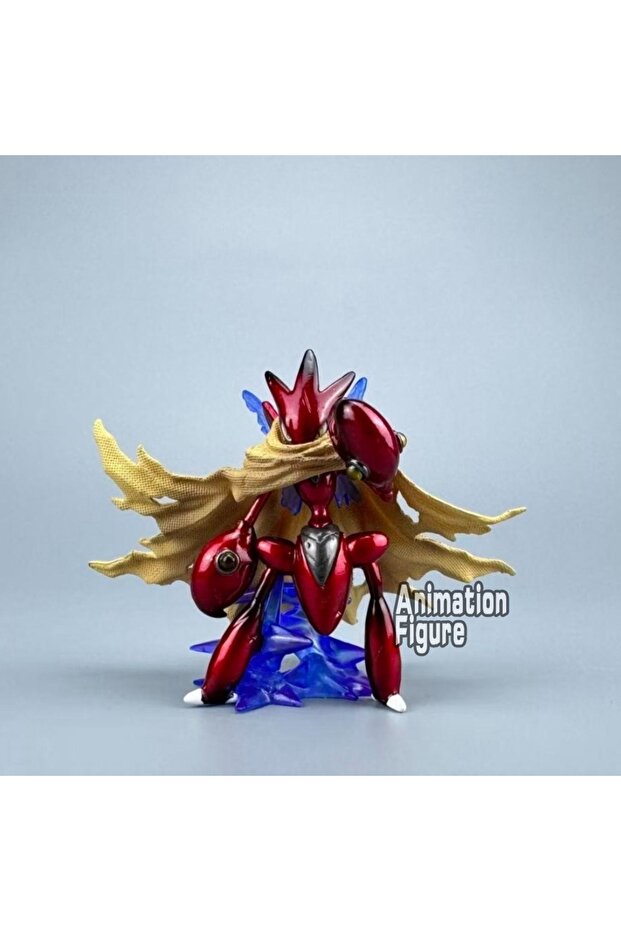 Bandai A 9cm/3.54in Anime Pokemon Figure Cloak Scizor Action Figures Pvc Statue Desktop Ornamen Coll