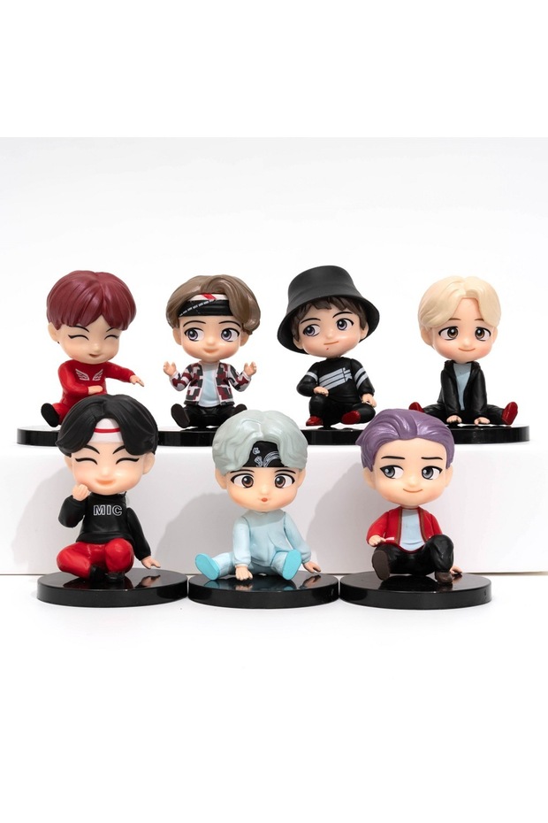 7pcs set B 7pcs/set Bangtan Boys Groups Rm Jin Suga Jhope Jimin V Jungkook Doll Model Toy Action Fig