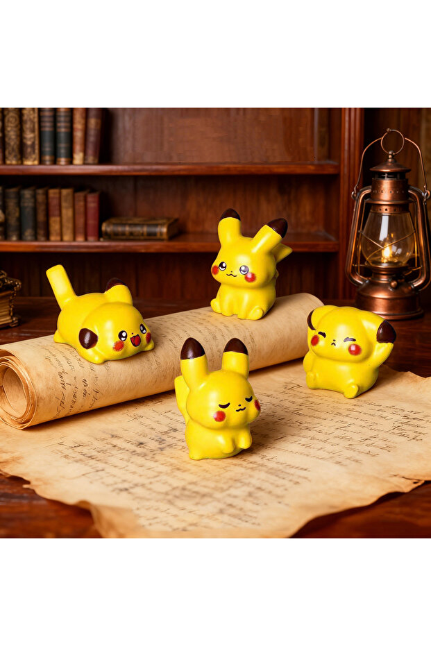Bandai 2cm opp bag Q.4pcs-pikachu 4Pcs/Set Pocket Monsters Anime Pikachu Action Figures Kawaii 2-3.2