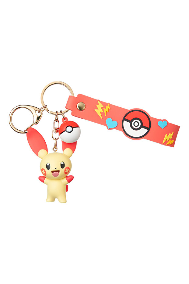 5.5cm Plusle Genuine Pokemon Morpeko Keychain Gengar Meowth Cubone Jigglypuff Mimikyu Anime Action F