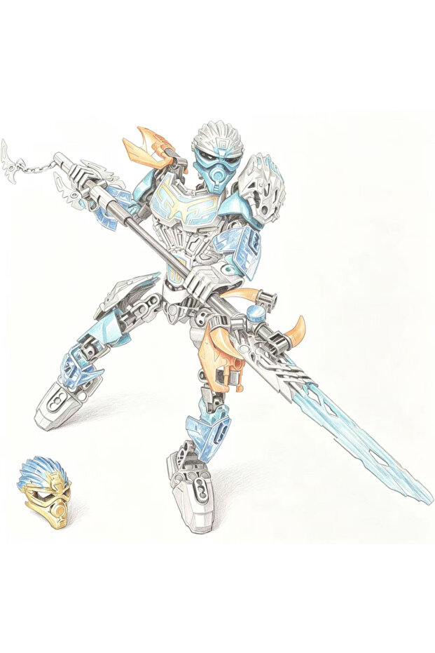 No Box Gali Bionicle Series Skull Warrior Mask Maker Building Blocks Anime Action Figures Soldier Wa