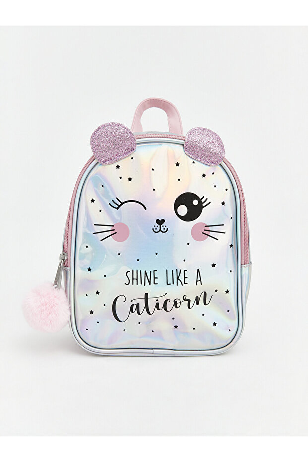 Cat Printed Girl's Backpack