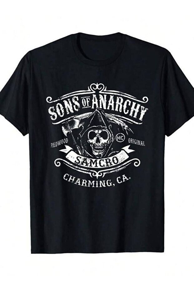 تي شيرت Sons Of Anarchy Charming، CA مرخص رسميًا
