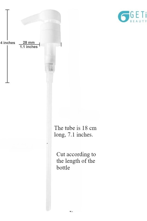 WHITE Plastic 2Pcs Shampoo/Conditioner Pump for Bottle, 1 L/33.8 oz., Replacement Dispenser Pump for