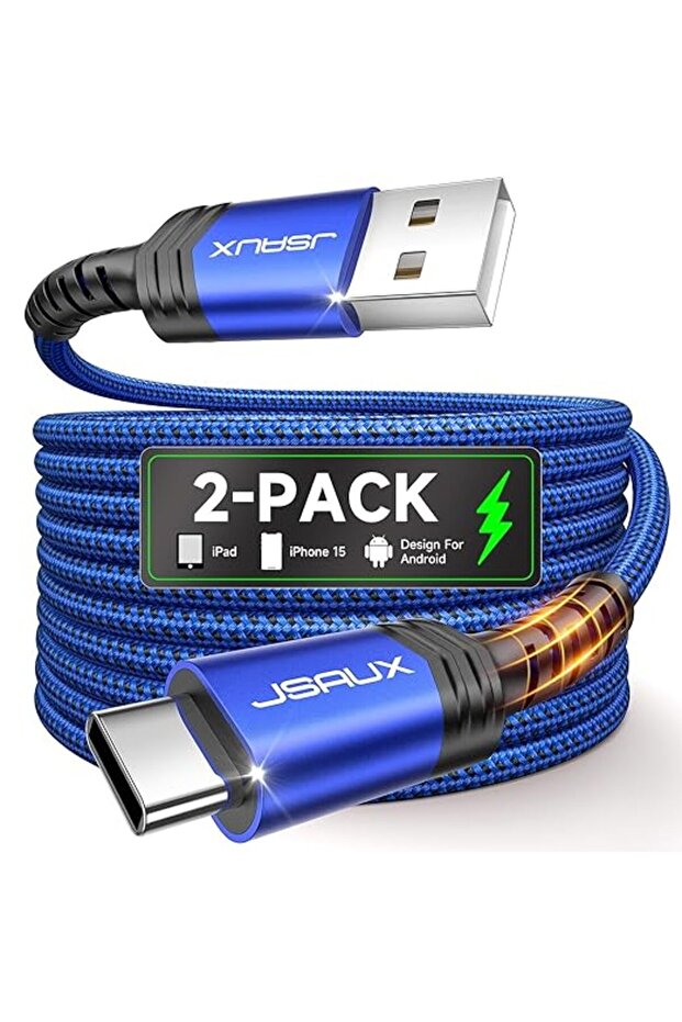 كابل USB من جي إس أو إكس بطول 1 أمتار متوافق مع سامسونج جالاكسي S20 وS10 وA51 ونوت 10 وآيفون 17 وآيف