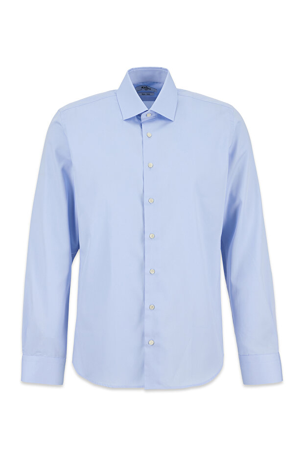 Long Sleeve Muscle Fit Non Iron Classic 100% Cotton Shirt