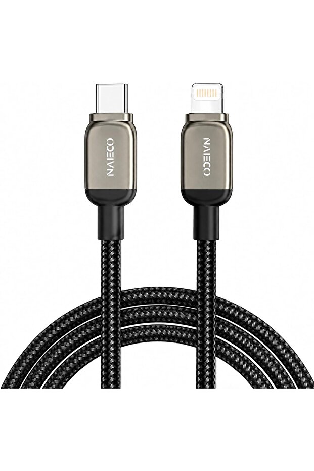 27W USB-C to Lightning Cable, Nylon Braided Charging & Data Sync Cord, Durable Fast Charging Cable for Compatible iPhone, iPad and Lightning Devices