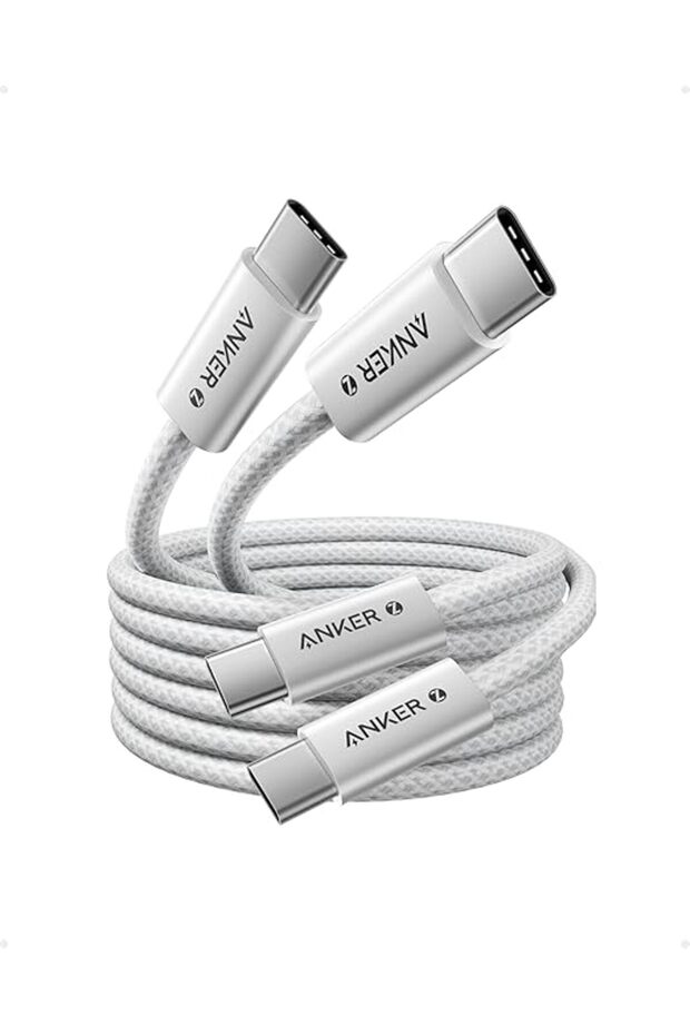 كابل من أنكر بطول 914.4 مليمتر نوع USB C إلى USB C متوافق مع سمارتفون ولابتوب وتابلت | موصل رفيع مضف