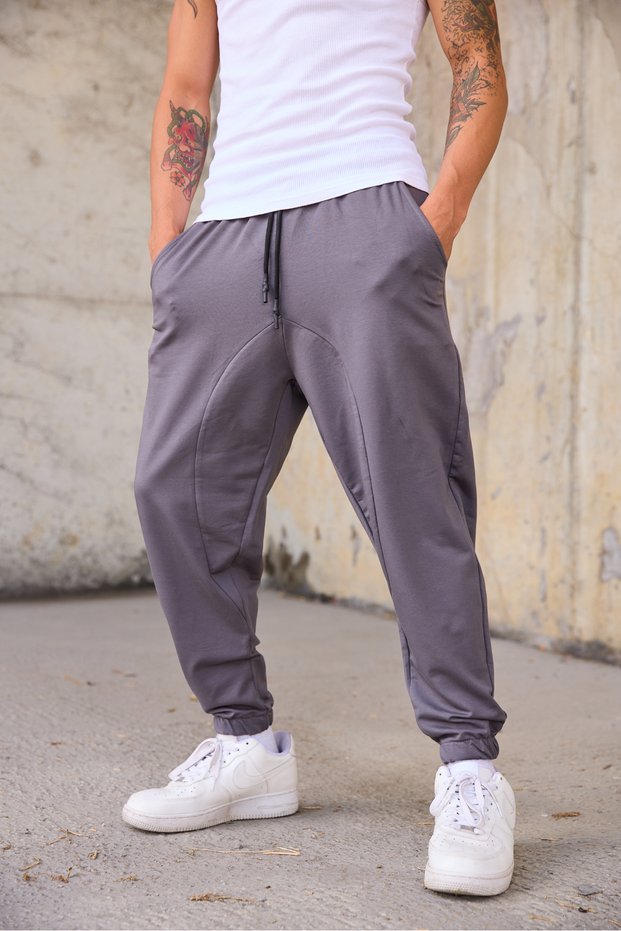 Men's Quarter Shalwar Trousers with Elastic Waist and Cuffs