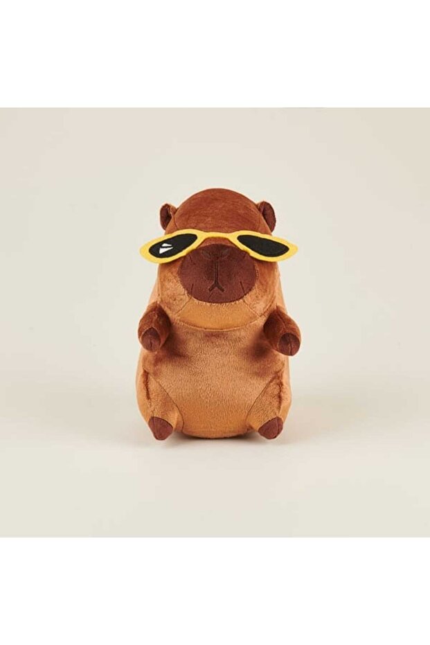Soft Mega Star Capybara Figured Pillow - Brown - 16X25 cm