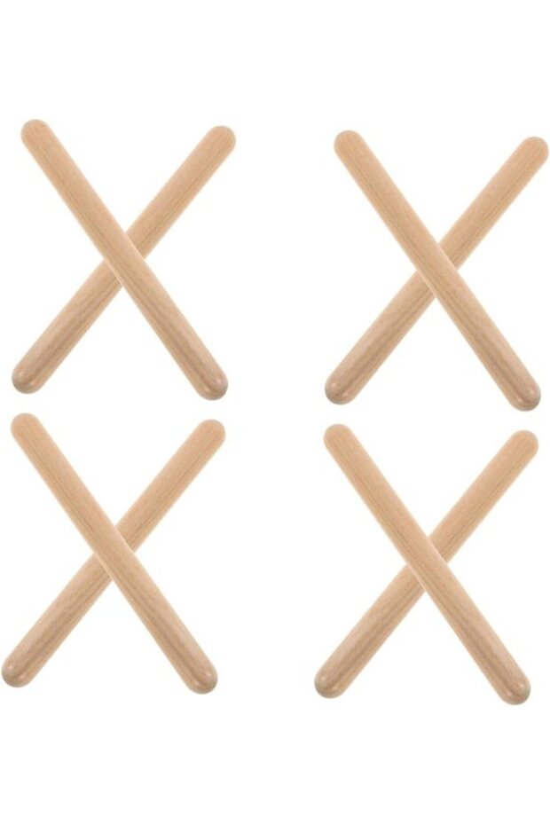 Wooden rhythm sticks.