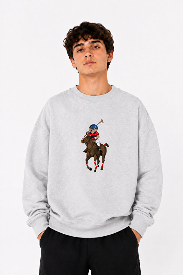 Oversize Sweatshirt Printed Crew Neck Long Sleeve Sweatshirt