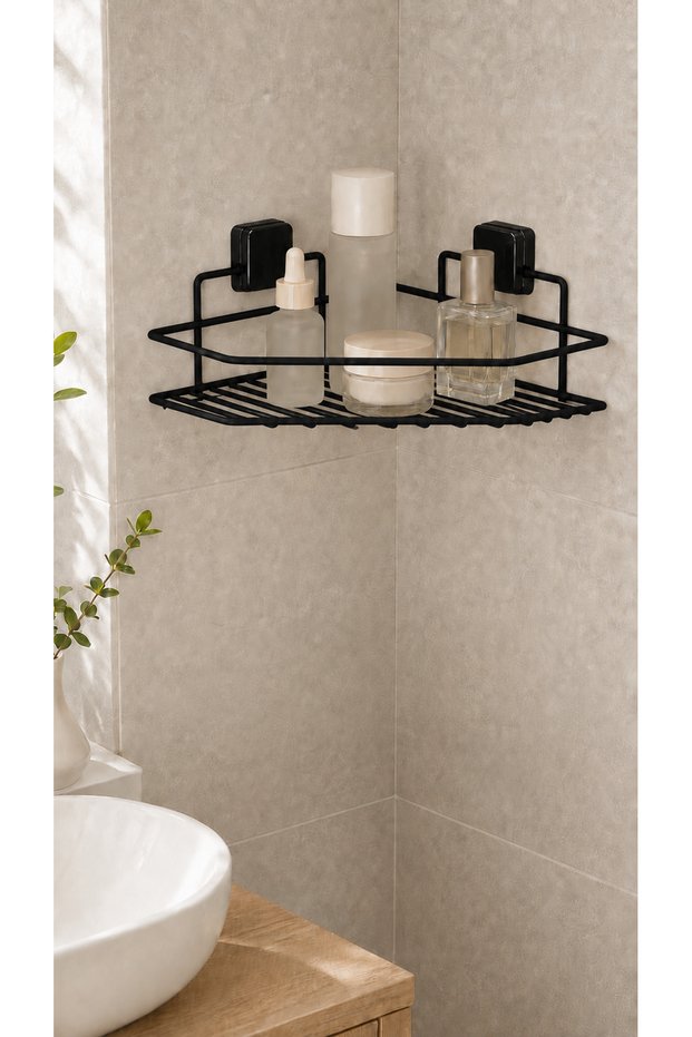 Stainless Adhesive Bathroom Shelf, Bathroom Organizer, Bathroom Storage, Shampoo Shelf