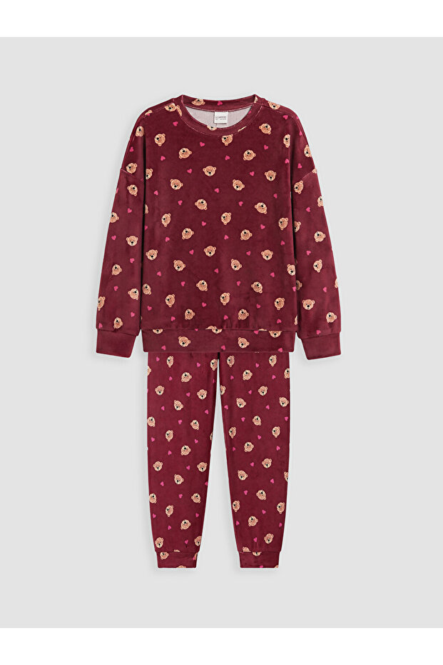 Patterned Girls' Pajama Set