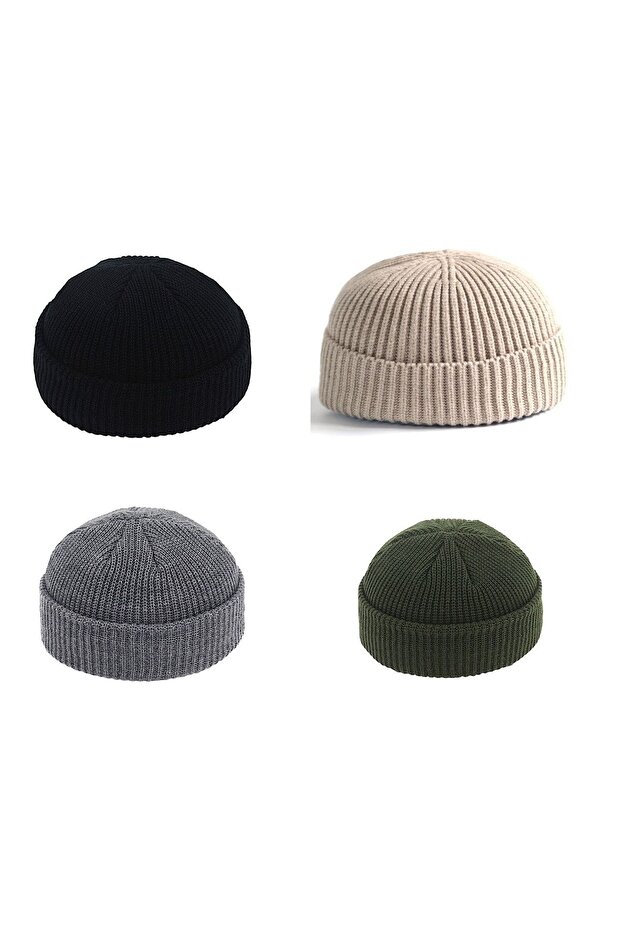 Set of 4 Short Berets Hipster Beret Skullcap Beret Leon Beret Hip Hop Model Beret Standard Size