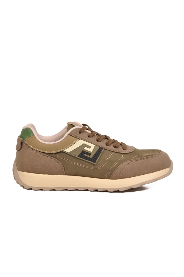 Khaki Lace-Up Memory Foam Men's Sneaker