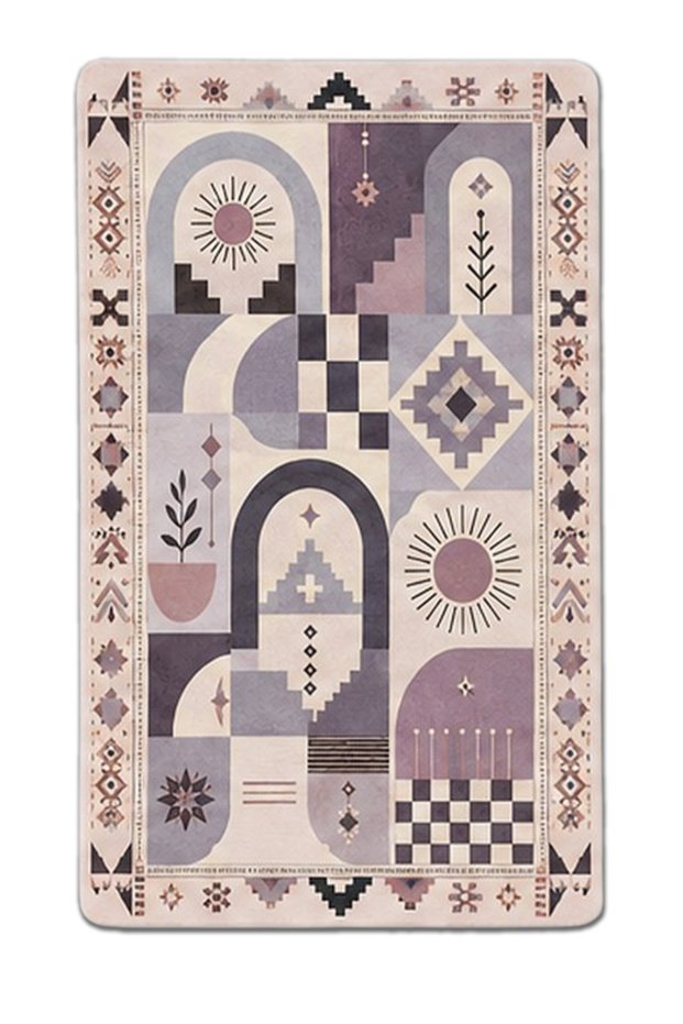 Sdt Traditional Patterned Modern Woven Base Decorative Carpet Sdtamor5195