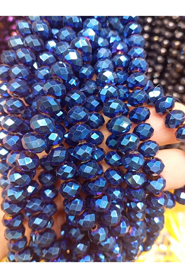 Metallic Coating 8 mm Crystal Beads 10 Strands Average 600 Pcs