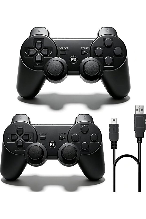 ＲＵＥＩＵＲＩ PS-3 Controller 2 Pack[2025 NEWEST] PS-3 Wireless Controller Playstation 3 Controller Wirele