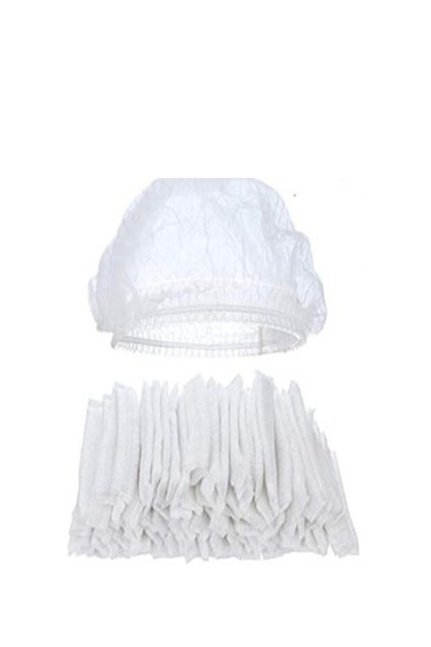 Hair Net nurse Caps, Non-Woven, Blue, Black and White, Elastic Band, Lightweight, for Kitchen, Hospital and Beauty Use, 100 Pieces (pack of 2)