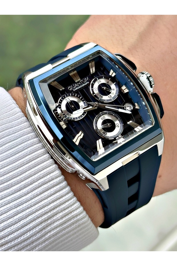 Functional 5 Atm 24 Months Warranty Steel Case Silicone Band Men's Wristwatch 1279Rms