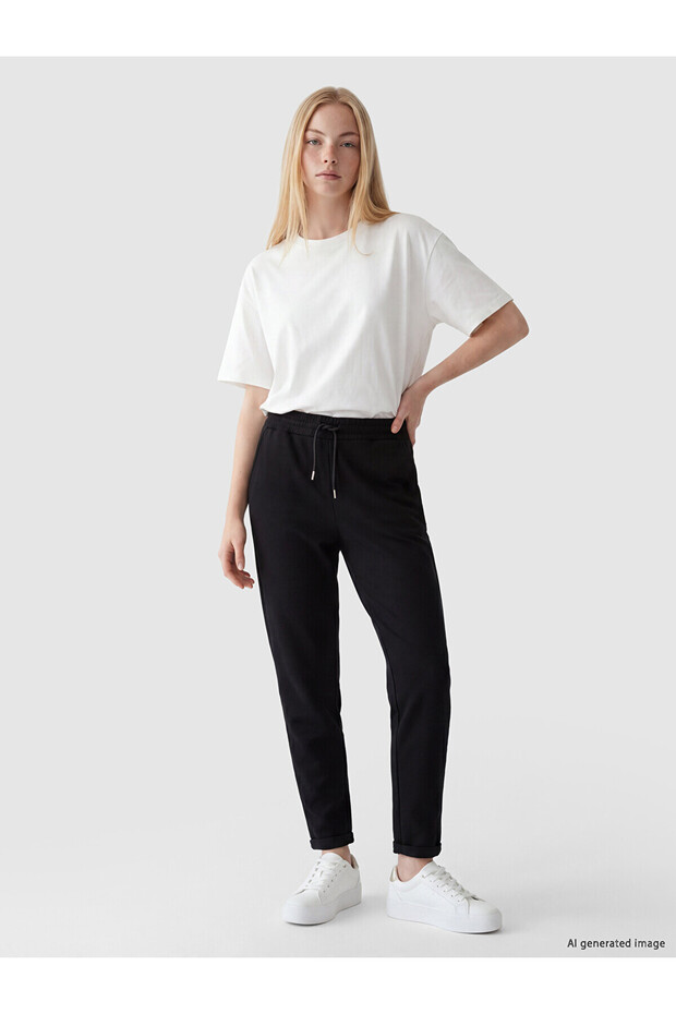 Two Mt Shop Quality Xside Black Diver Fabric Plain Standard & Regular Women's Sweatpants
