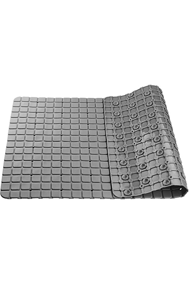 هالامودو دواسة حمام غير قابلة للانزلاق بتصميم متشابك بقاعدة تثبيت بالشفط بلون ابيض ومقاومة للماء (رم