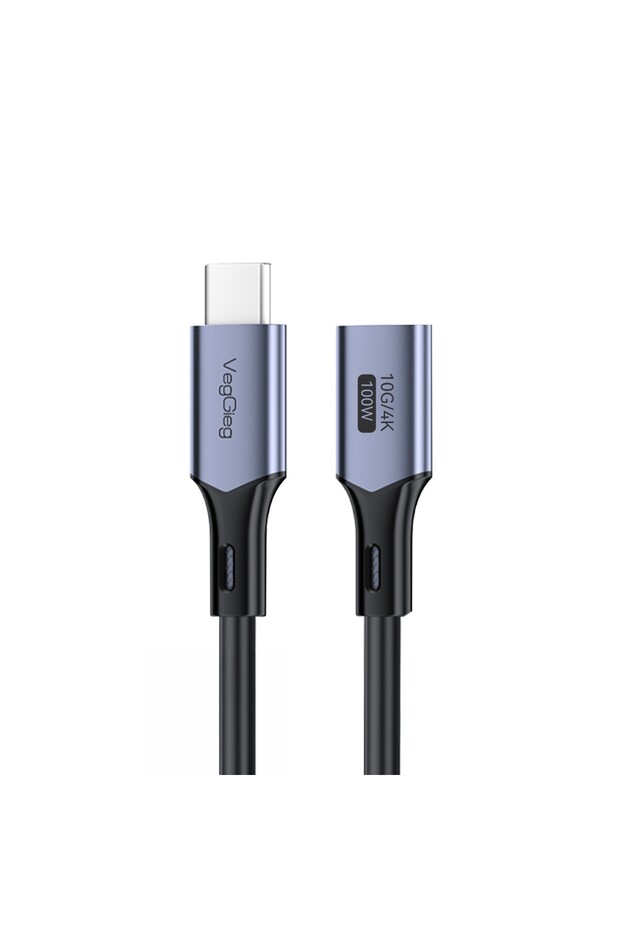 USB 3.2 Gen 2 Type-C Extension Cable Usb-C 100W 10Gbps 4K 60Hz 2 Meters
