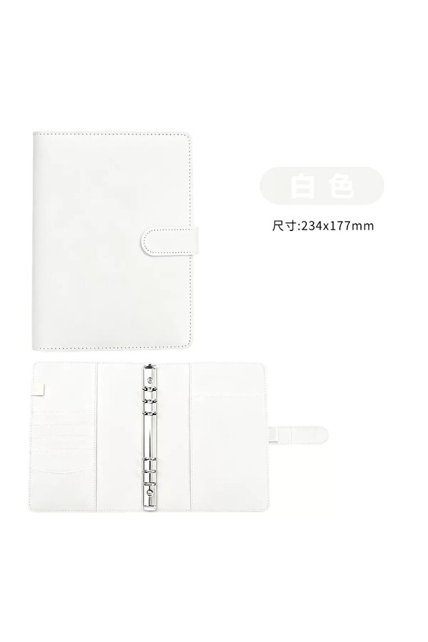 Macaron Binder File A5 White