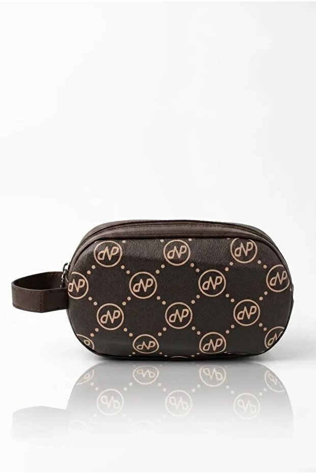 Men's Shell Protected Portfolio Clutch Shaving Cosmetic Care and Daily Handbag