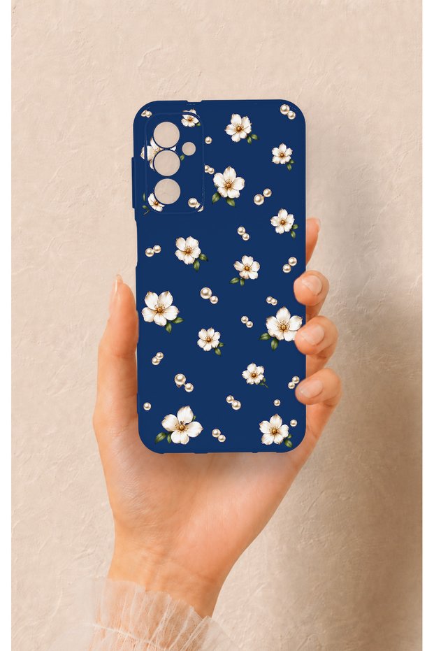 Samsung M13 Compatible Daisy Pearl Patterned Silicone Case